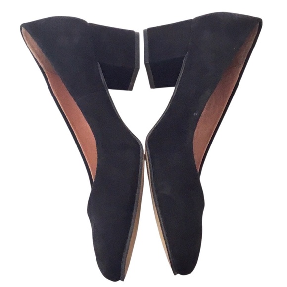 J. Jill Pumps Black Suede Women’s 8 1/2 Almond toe Block Heel Classic Shoes - Picture 8 of 14